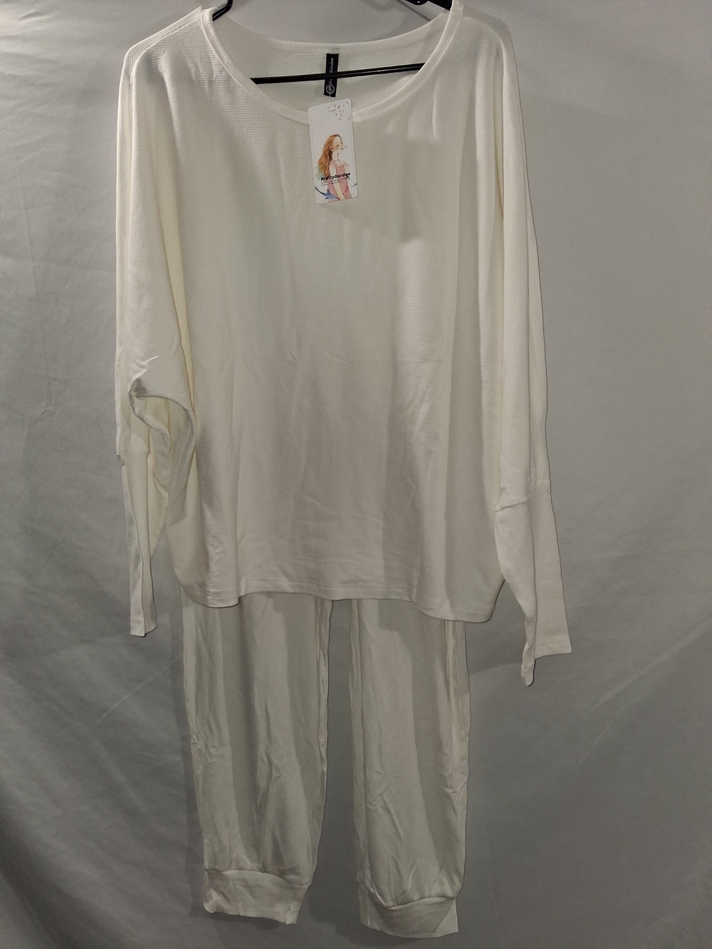 Kids White Two-Piece Long Sleeve Pajama Set